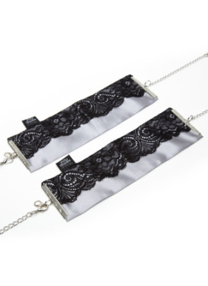 Play Nice Satin & Lace Wrist Cuffs